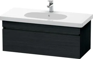 Duravit DuraStyle Waschtischunterbau wandhängend Eiche Schwarz Matt 1000x453x398 mm - DS638501616 DS638501616
