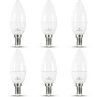 Amindu LED-Leuchtmittel, E14, warmweiß oder kaltweiß, 470lm, 4.9W ersetzt 40W Glühbirne, optional dimmbar, 6er Pack
