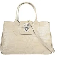 Cluty Henkeltasche, echt Leder, Made in Italy