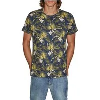 riverso T-Shirt Herren Fotoprintshirt RIVBill Regular Fit (1-tlg) Kurzarm Hawaiishirt mit Rundhalsausschnitt aus 100% Baumwolle