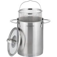 Hanseatic Spargeltopf hanseatic, Ø 16 x H 21,0 cm, Inhalt ca. 4,2 Ltr., Edelstahl 18/10 (Set, 3-tlg), Spargel- und Spaghettitopf mit Einsatz und Literskala, rostfrei