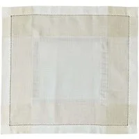 matches21 HOME & HOBBY Tischdecke Tischdecke ALMA Leinenoptik mit Hohlsaum Polyester 60 x 60 cm (1-tlg), Pflegeleicht & waschbar bei 30 °C