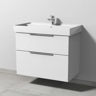 Sanipa 3way Waschtischunterbau zu Villeroy & Boch Collaro Waschtisch mit 2 Auszügen, Weiß-Soft UM83643