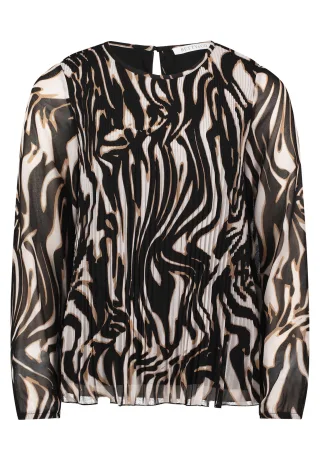 Betty & Co - Schlupfbluse nature/black - Gr. - 40