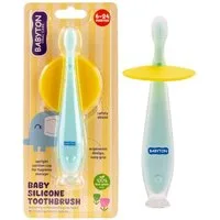 Babyton Lernzahnbürste Babyton Silikon Zahnbürste für Babys 6-24 Monate, BPA-frei & weich