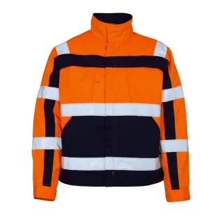 MASCOT Cameta Jacke SAFE COMPETE Hi-vis Orange / Marine 4XL - 07109-860-141-4XL