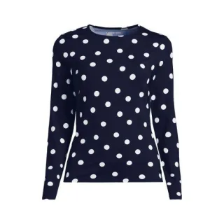 Schnelltrocknendes UPF 50 Sonnenschutz-Badeshirt, Damen,  Blau, Nylon-Mischung, by Lands' End