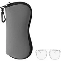kwmobile Brillenetui Brillenetui aus Neopren - weiche Tasche für Brille oder Sonnenbrille, Etui Case mit Karabiner zum Anhängen