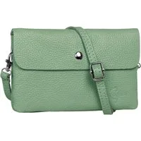 Caspar Umhängetasche Mini Leder Clutch Damen Handtasche - CLASSIC LINE - Modell No.827, leicht, elegant & unempfindlich - 100% Echtleder - Handmade in Italy