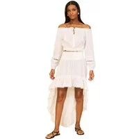 LIPSY Strandkleid Lipsy Cover-up mit Bardot-Ausschnitt + Zipfelrock (1-tlg)