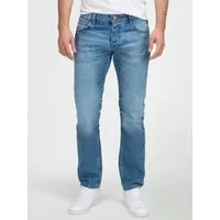 Lorenzo Loren Straight-Jeans Herren Jeans Hose Blau Stonewashed LL-4011