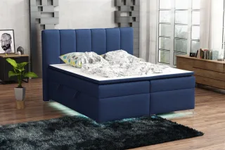 Boxspringbett Schlafzimmerbett ANGEL 200x200cm inkl.Bettkasten/ LED
