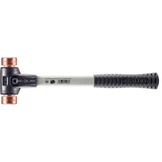 HALDER SIMPLEX - Schonhammer mit verstärktem TE-Gehäuse und Fiberglasstiel, Kupfer - 3704.030
