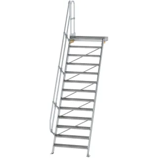 Munk Treppe mit Plattform 60° Stufenbreite 1000 mm - 600413