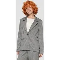 QS Jackenblazer Indoor-Blazer Karierter Blazer aus Viskosemix