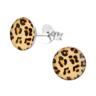 Leopard Ohrringe aus 925 Silber