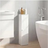 KOMFOTTEU Badkommode Toilettenschrank (1 St), mit verstellbaren Ablagen, Öffnung für Papierrollen