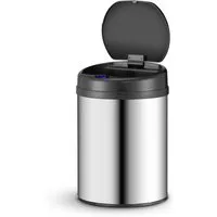 Juskys Mülleimer, 30 L Volumen, mit Sensor, geräuscharmes Öffnen / Schließen, rostfrei