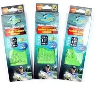 Behr Forellenhaken 5x Forellenhaken mit Fluorocarbon Vorfach, inkl. Vorfachaufwickler