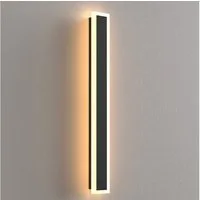 LOHAS-LED Außen-Wandleuchte Lange IP67 Außenwandleuchte 12W 3000K warmweiß aus Metall & Acryl, LED fest integriert, Warmweiß, Wetterfest, temperatur- und schneebeständig für Garten, Terrasse