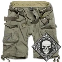 Brandit Cargoshorts Cargo Shorts kurze Hose robust schwere Qualität mit UD Bandana