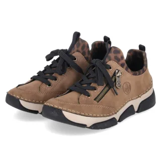 Rieker Slip On Sneaker - Gr. 36 - Braun - Textil & Synthetik
