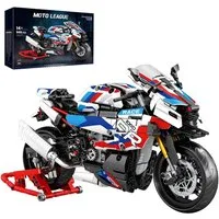 Bundviel Bausteinset Modellbausatz Motorrad Technik Konstruktions-Spielset Spielbausteine, (949 St)