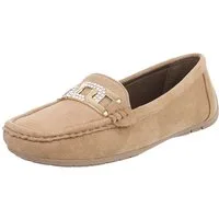 Ital-Design Mokassin mit Glitzerdetails für Damen, vielseitig und bequem Slipper (91554474) Flach Mokassins in Hellbraun