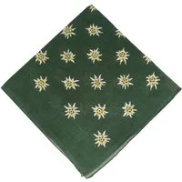 Breiter Nickituch, Tracht aus Baumwolle mit Edelweiß