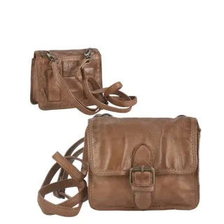 Bear Design Gürteltasche Herren Mike Cow Lavato Leder - cognac