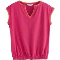 Next T-Shirt Kurzärmeliges Oberteil mit Ballonsaum (1-tlg)