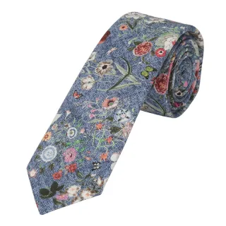 prince bowtie - Krawatte Blume 6,0-6,5cm m-blau - Gr. - OS