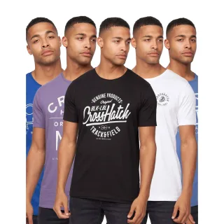 Crosshatch - "Flomax" T-Shirt für Herren (5er-Pack) (Bunt)