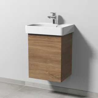 Sanipa 3way Waschtischunterbau zu Geberit Smyle Square Waschtisch mit 1 Tür, Eiche-Kansas SM66859