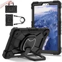 Wigento Tablet-Hülle Outdoor für Samsung Galaxy Tab A11 Plus / A9 Plus Halter Schultergurt, Hybrid Schutzhülle Smart Case Cover mit Schultergurt