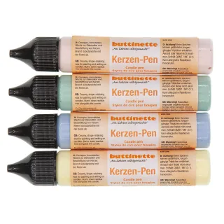 buttinette Kerzen-Pens "Pastell", 4x 28 ml