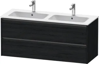 Duravit Ketho.2 Waschtischunterbau wandhängend Eiche Schwarz Matt 1280x480x550 mm - K25266016160000 K25266016160000