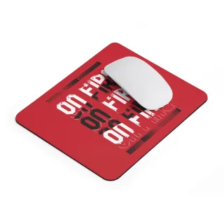 COVRZ Individuell gestaltetes Feuerwehr-Mousepad Rot 9" × 7.5"