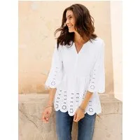 Witt Klassische Bluse Spitzen-Bluse 3/4-Arm