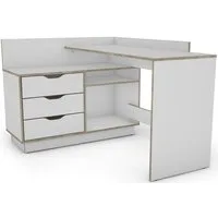 byLIVING Eckschreibtisch Bern, mit viel Stauraum, Breite 129 cm, rechts oder links montierbar