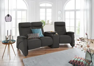 exxpo - sofa fashion 3-Sitzer "Ascoli, Kinosofa mit hohem Sitzkomfort, bequeme Armlehnen" inkl. Relaxfunktion, Ablage und Staufach, hohe Rückenlehne