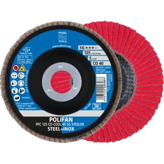 PFERD TOOLS POLIFAN Fächerscheibe PFC konisch CO-COOL SG STEELOX Stahl/Edelstahl - 67760425