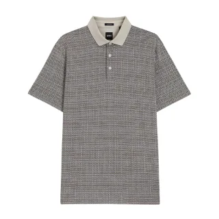 Boss - "H-Parris 102" Poloshirt für Herren, Mercerisierte Baumwolle (Grau/Weiß)