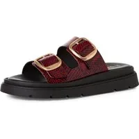 Tamaris Pantolette, Keilabsatz, Sommerschuh, Schlupfschuh, verstellbare Schnallen