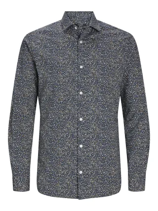 JACK&JONES - JPRBLABLACKPOOL STRETCH LS SHIRT SN night sky - Gr. - XL