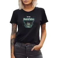 Banco T-Shirt Damen Cat Katze Love Sommer Summer Unifarben Unifarben