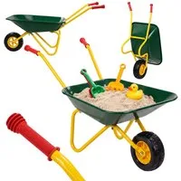 relaxdays Kinder-Gartenset Schubkarre für Kinder, (1-tlg), grün