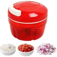 TUWENA Gemüsehacker GemüSeschneider, 300ML Manuell Zwiebel Zerkleinerer mit Seilzug, Für Chili/Zwiebeln/Gemüse/Nüsse/Fleisch/Knoblauch/Püree-Lebensmittel