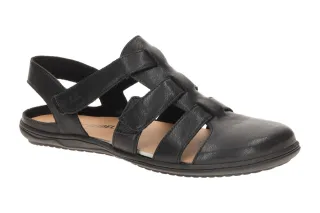 Josef Seibel Damen Sandalette 75801 002 105 Caitlyn 01 Schwarz Barfu?-Design