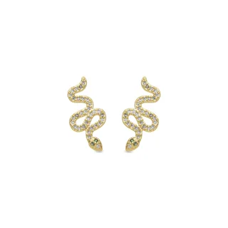 Luxenter Ohrringe mit 18 Karat Gelbgold-Finish und funkelnden Zirkonia-Steinen – Norra